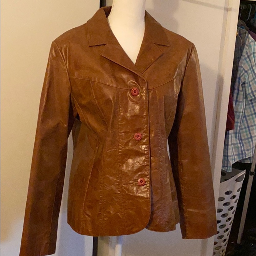 Vintage Genuine leather jacket blazer